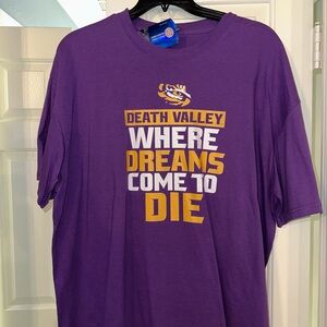 LSU Football Death Valley Purple Graphic T-Shirt